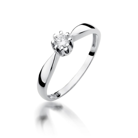 Przejdź do produktu Pierścionek zaręczynowy z białego złota z diamentem 0,15ct Fire Of Love