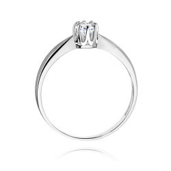 Pierścionek zaręczynowy z białego złota z diamentem 0,15ct Fire Of Love