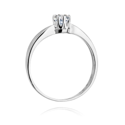 Pierścionek zaręczynowy z białego złota z diamentem 0,40ct Fire Of Love