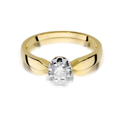 Pierścionek zaręczynowy z żółtego złota z diamentem 0,50ct Fire Of Love