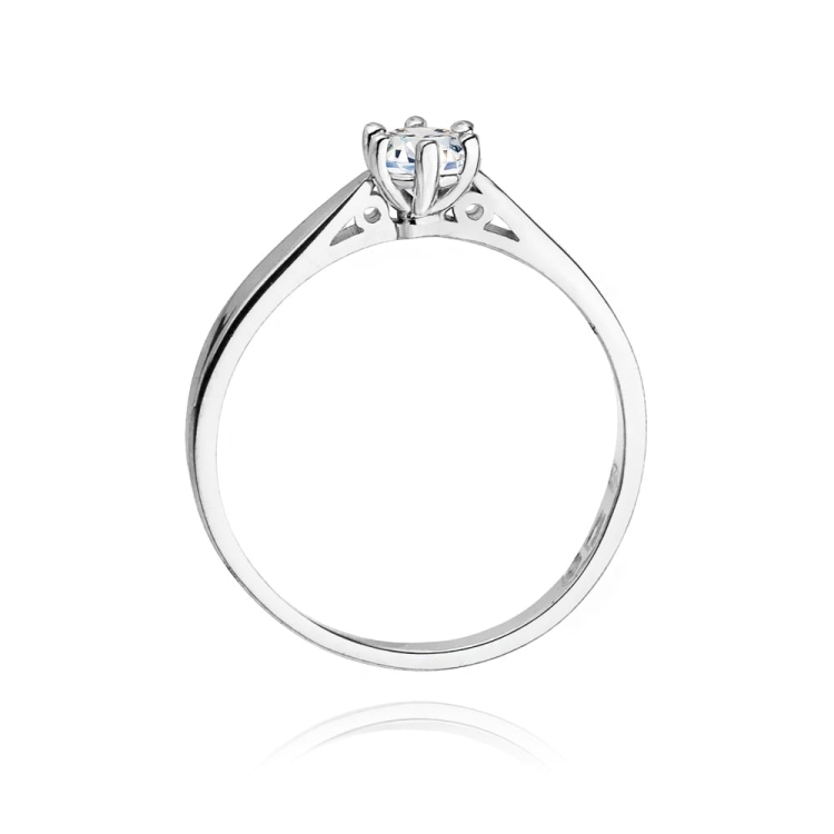 Pierścionek zaręczynowy z białego złota z diamentem 0,25ct Fire Of Love