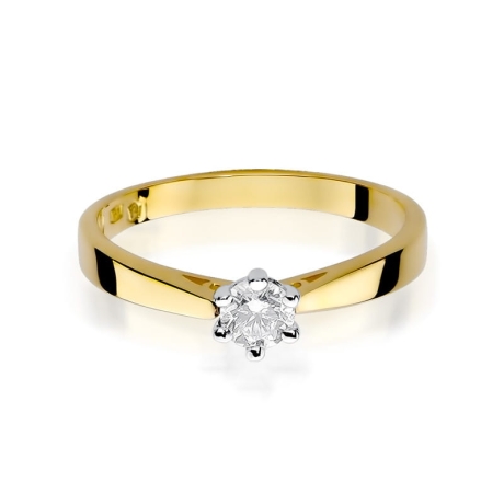 Przejdź do produktu Pierścionek zaręczynowy z żółtego złota z diamentem 0,30ct Fire Of Love 