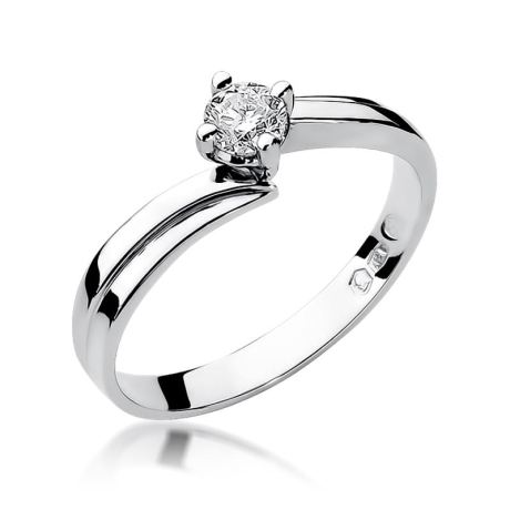 Przejdź do produktu Pierścionek zaręczynowy z białego złota z diamentem 0,25ct Fire Of Love