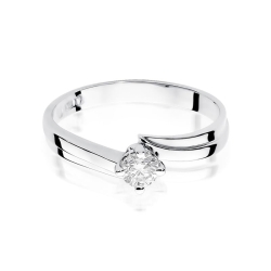 Pierścionek zaręczynowy z białego złota z diamentem 0,25ct Fire Of Love