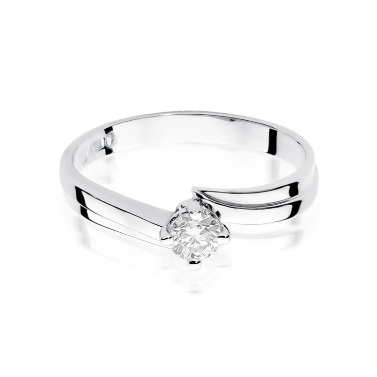 Pierścionek zaręczynowy z białego złota z diamentem 0,25ct Fire Of Love