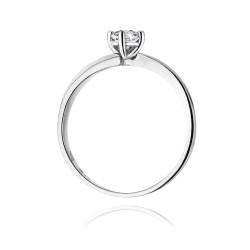 Pierścionek zaręczynowy z białego złota z diamentem 0,25ct Fire Of Love