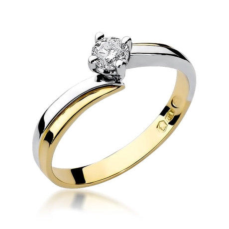Przejdź do produktu Pierścionek zaręczynowy z żółtego złota z diamentem 0,30ct Fire Of Love