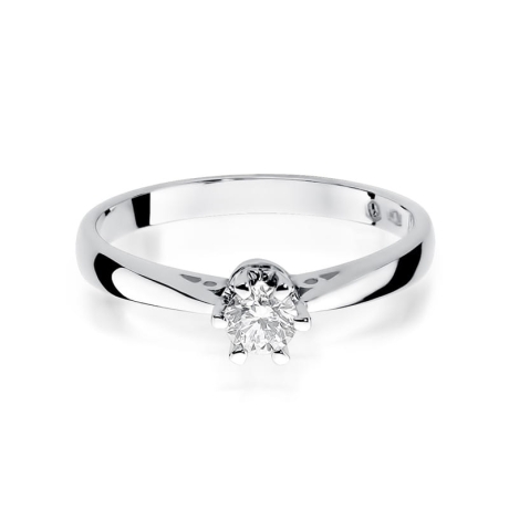 Przejdź do produktu Pierścionek zaręczynowy z białego złota z diamentem 0,30ct Fire Of Love