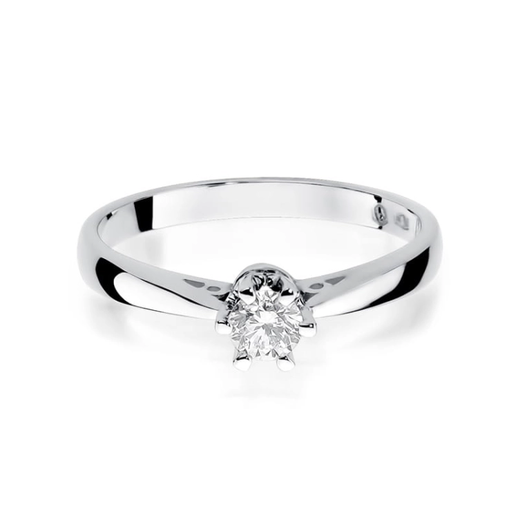 Pierścionek zaręczynowy z białego złota z diamentem 0,30ct Fire Of Love