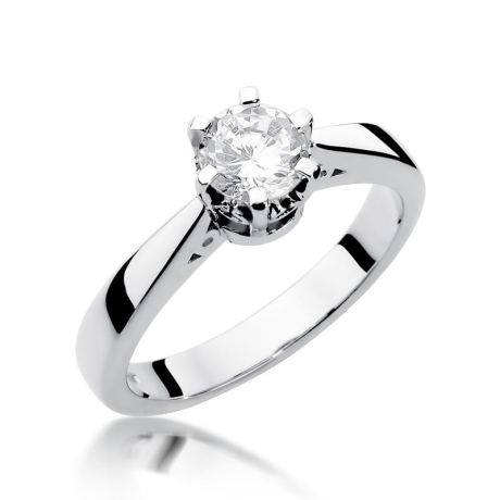 Przejdź do produktu Pierścionek zaręczynowy z białego złota z diamentem 1,00ct Fire Of Love