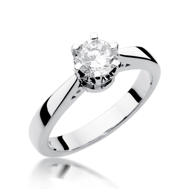 Pierścionek zaręczynowy z białego złota z diamentem 1,00ct Fire Of Love