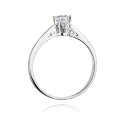 Pierścionek zaręczynowy z białego złota z diamentem 1,00ct Fire Of Love