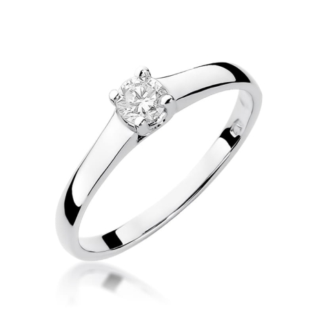 Przejdź do produktu Pierścionek zaręczynowy z białego złota z diamentem 0,20ct Fire Of Love
