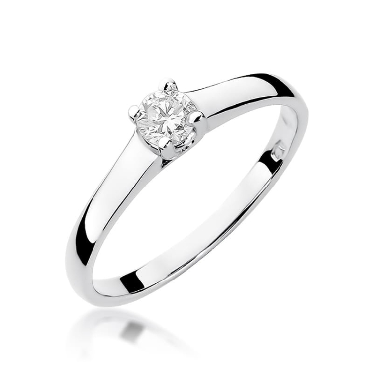 Pierścionek zaręczynowy z białego złota z diamentem 0,20ct Fire Of Love