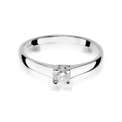 Pierścionek zaręczynowy z białego złota z diamentem 0,20ct Fire Of Love
