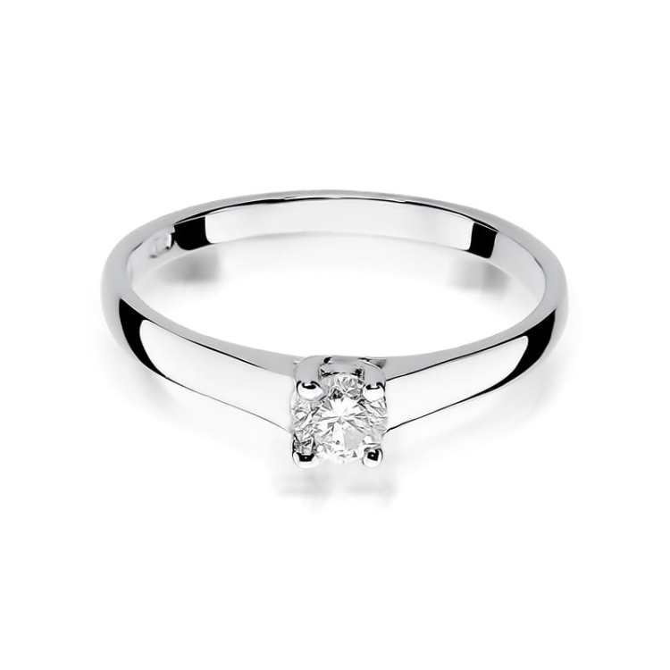 Pierścionek zaręczynowy z białego złota z diamentem 0,20ct Fire Of Love