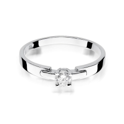 Pierścionek zaręczynowy z białego złota z diamentem 0,20ct Fire Of Love