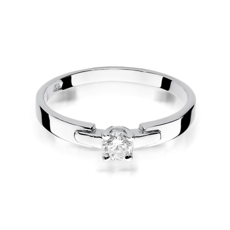 Przejdź do produktu Pierścionek zaręczynowy z białego złota z diamentem 0,20ct Fire Of Love 