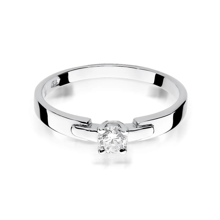 Pierścionek zaręczynowy z białego złota z diamentem 0,20ct Fire Of Love
