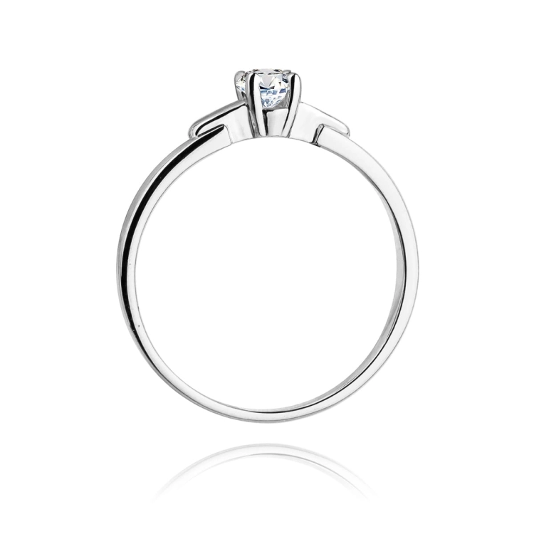 Pierścionek zaręczynowy z białego złota z diamentem 0,20ct Fire Of Love