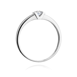 Pierścionek zaręczynowy z białego złota z diamentem 0,10ct Fire Of Love