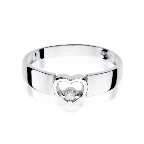 Przejdź do produktu Pierścionek zaręczynowy z białego złota z diamentem 0,04ct Fire Of Love