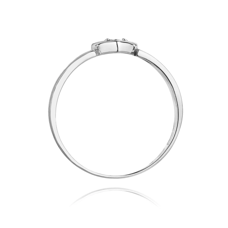 Pierścionek zaręczynowy z białego złota z diamentem 0,04ct Fire Of Love
