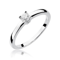 Pierścionek zaręczynowy z białego złota z diamentem 0,20ct Fire Of Love