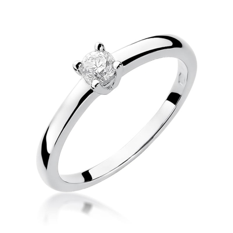 Przejdź do produktu Pierścionek zaręczynowy z białego złota z diamentem 0,20ct Fire Of Love 