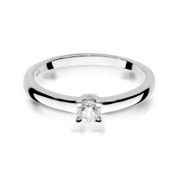 Pierścionek zaręczynowy z białego złota z diamentem 0,20ct Fire Of Love