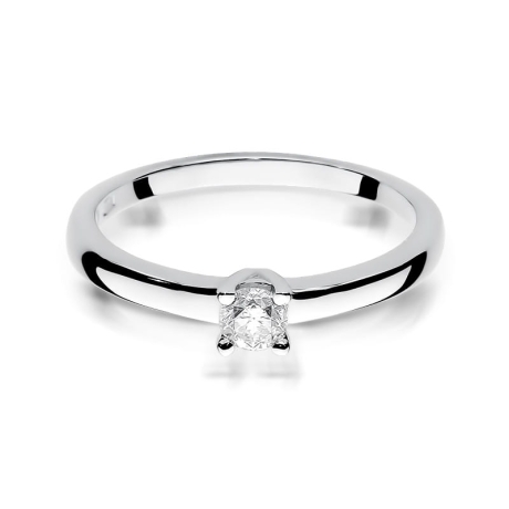 Przejdź do produktu Pierścionek zaręczynowy z białego złota z diamentem 0,20ct Fire Of Love 