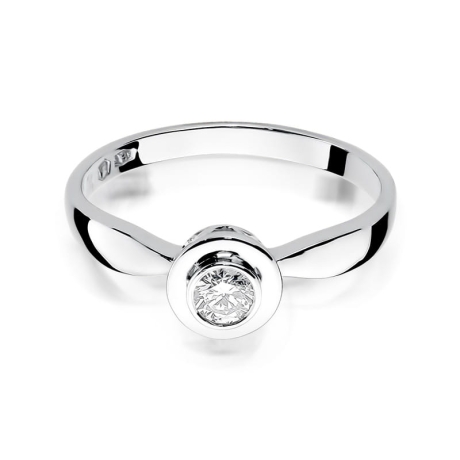 Przejdź do produktu Pierścionek zaręczynowy z białego złota z diamentem 0,20ct Fire Of Love