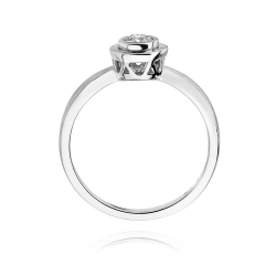Pierścionek zaręczynowy z białego złota z diamentem 0,20ct Fire Of Love