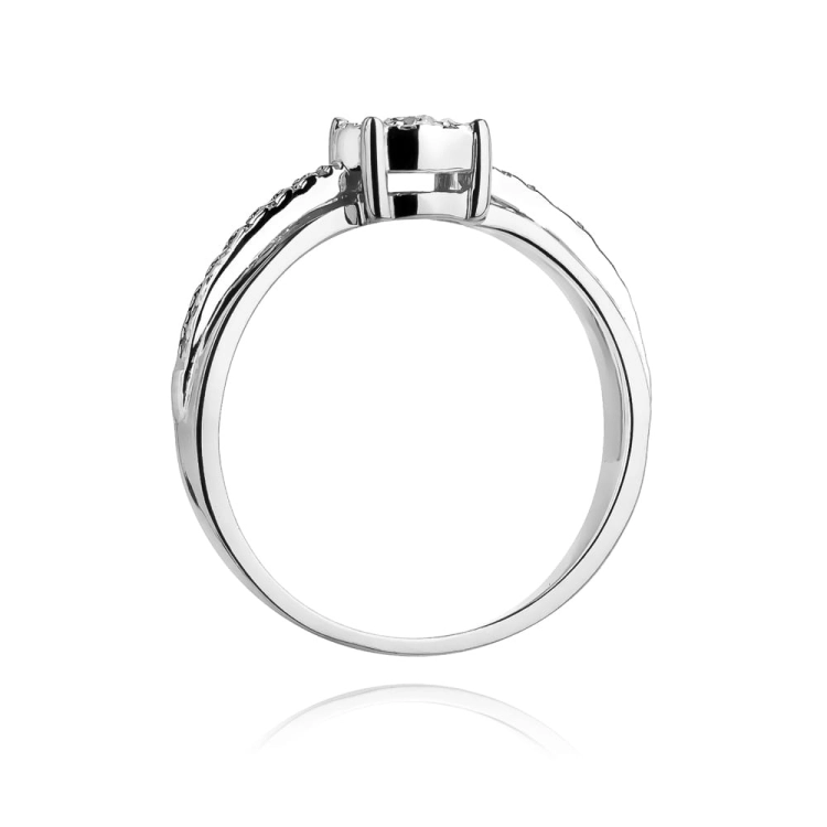 Pierścionek zaręczynowy z białego złota z diamentami 0,25ct Fire Of Love
