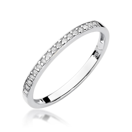 Przejdź do produktu Pierścionek zaręczynowy z białego złota z brylantami 0,09ct Fire Of Love