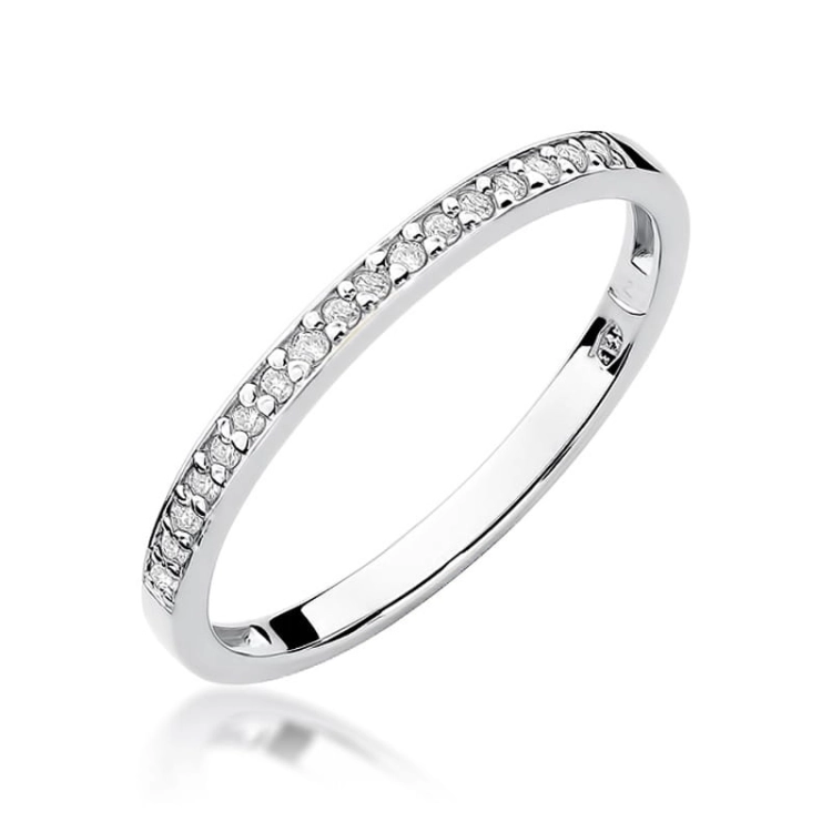 Pierścionek zaręczynowy z białego złota z brylantami 0,09ct Fire Of Love