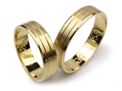 Obrączki ślubne z żółtego złota 333 płaskie 5mm Lovely  L158-333