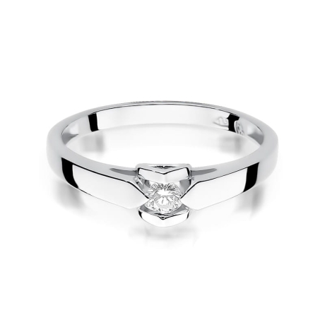 Przejdź do produktu Pierścionek zaręczynowy z białego złota z diamentem 0,09ct Fire Of Love