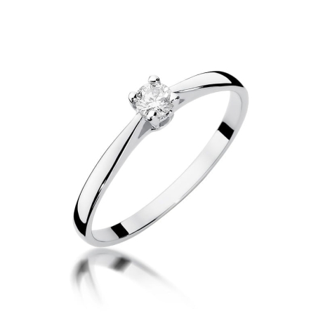 Przejdź do produktu Pierścionek zaręczynowy z białego złota z diamentem 0,15ct Fire Of Love