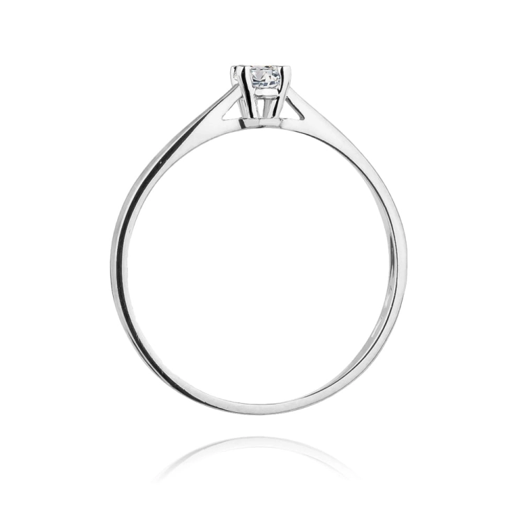 Pierścionek zaręczynowy z białego złota z diamentem 0,15ct Fire Of Love