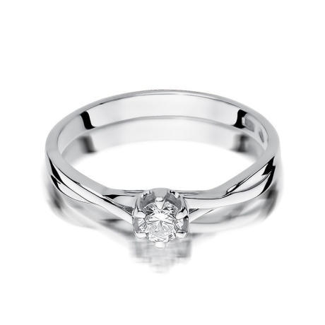 Przejdź do produktu Pierścionek zaręczynowy z białego złota z diamentem 0,23ct Fire Of Love