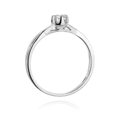 Pierścionek zaręczynowy z białego złota z diamentem 0,23ct Fire Of Love
