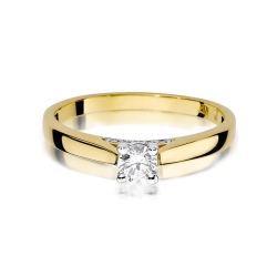 Pierścionek zaręczynowy z żółtego złota z diamentami 0,30ct Fire Of Love