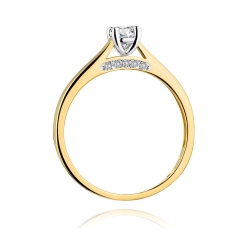 Pierścionek zaręczynowy z żółtego złota z diamentami 0,30ct Fire Of Love