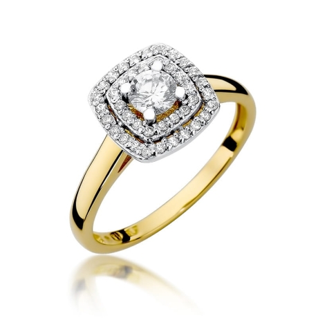 Przejdź do produktu Pierścionek zaręczynowy z żółtego złota z diamentami 0,50ct Fire Of Love