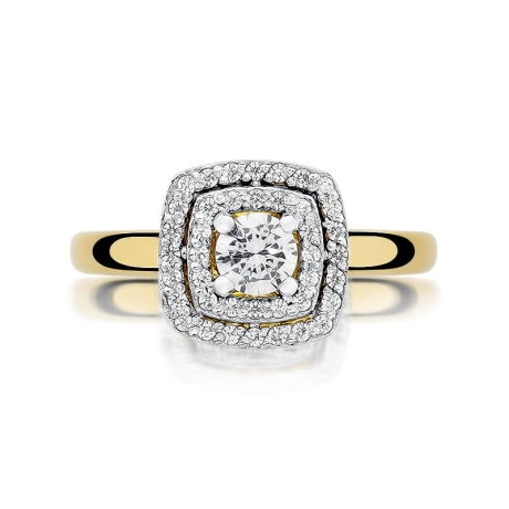Przejdź do produktu Pierścionek zaręczynowy z żółtego złota z diamentami 0,50ct Fire Of Love