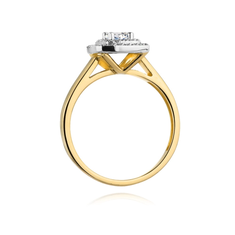 Pierścionek zaręczynowy z żółtego złota z diamentami 0,50ct Fire Of Love