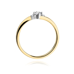 Pierścionek zaręczynowy z żółtego złota z diamentami 0,28ct Fire Of Love
