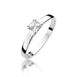 Pierścionek zaręczynowy z białego złota z diamentem 0,30ct Fire Of Love