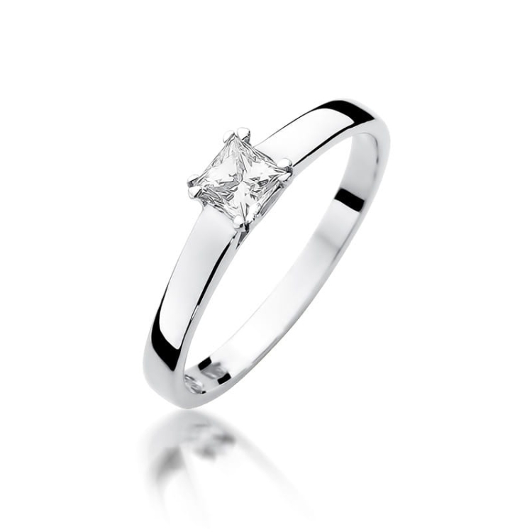 Pierścionek zaręczynowy z białego złota z diamentem 0,30ct Fire Of Love